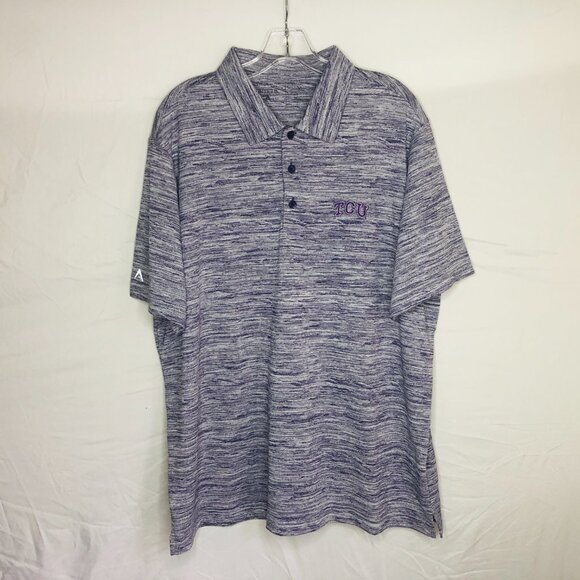 TCU Horned Frogs Antigua Purple Polo Shirt Men's Size XL - Picture 4 of 6